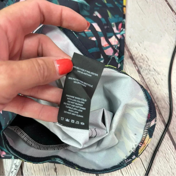 fourlaps board short swimwear night swim palms multi sz 34 athletic fit unlined - Picture 13 of 13